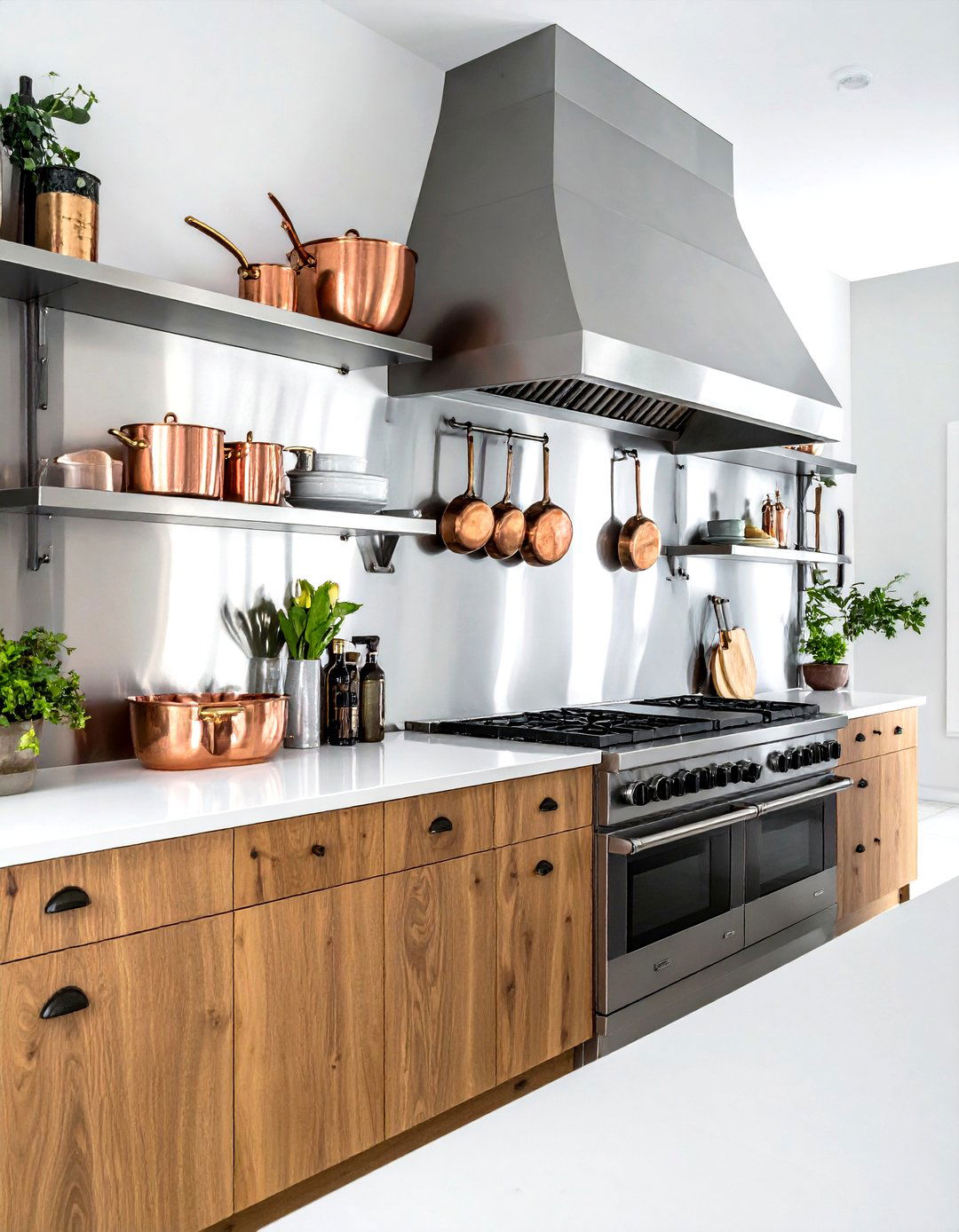 Stainless Steel With Shelf - 30 stainless steel backsplash kitchen ideas