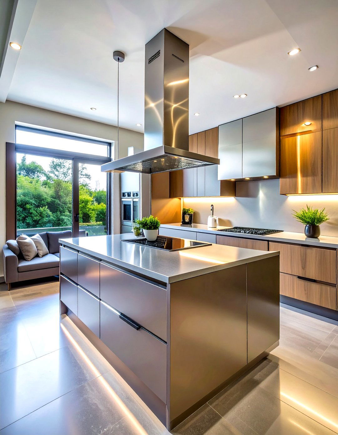 Stainless steel backsplash kitchen - 30 stainless steel countertop kitchen ideas