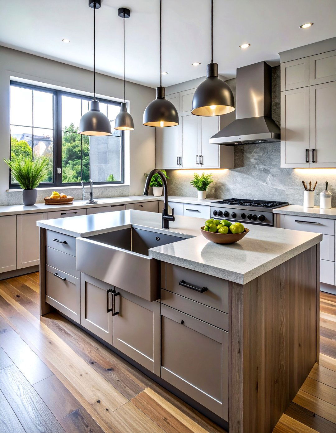 Stainless steel farmhouse sink - 30 farmhouse sink kitchen ideas