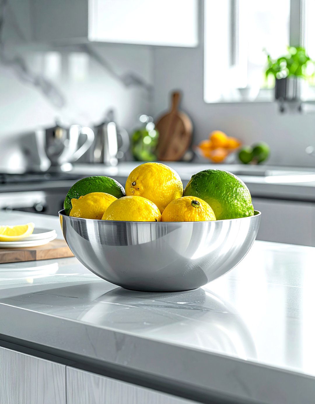 Stainless steel fruit bowl - 30 kitchen fruit bowl ideas