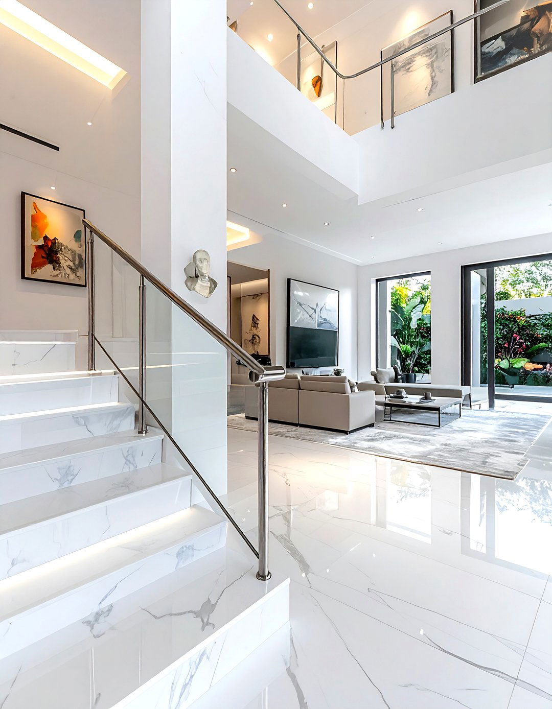 Stainless steel railing - 30 stair railing ideas