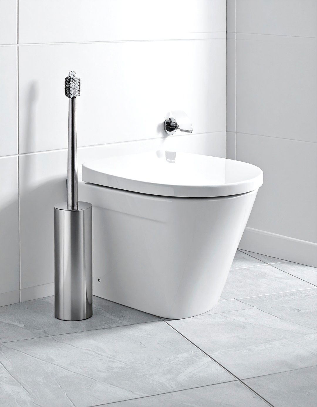 Stainless steel toilet brush - 30 toilet brush holder ideas