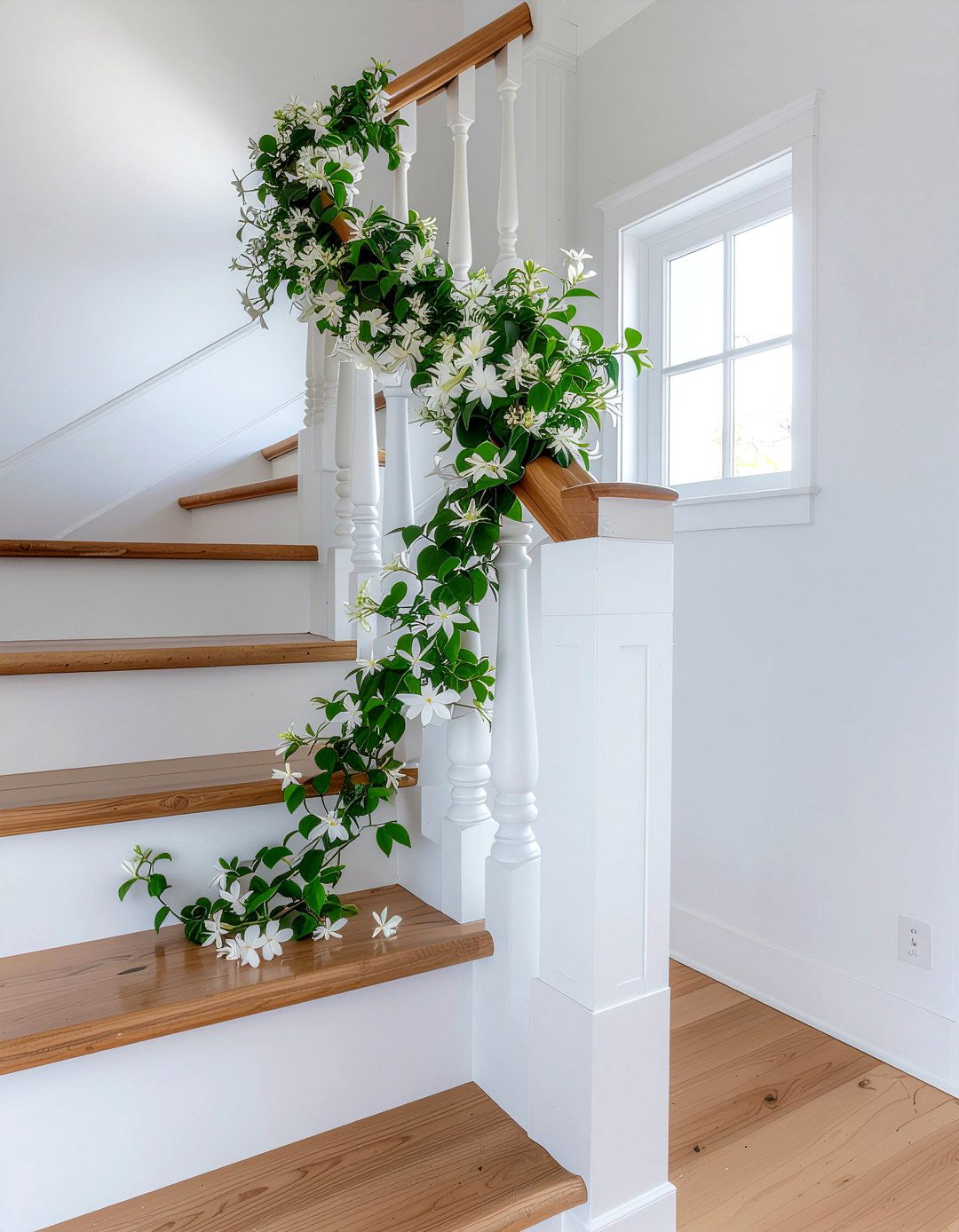Staircase Banister Vine - 30 everyday flower ideas