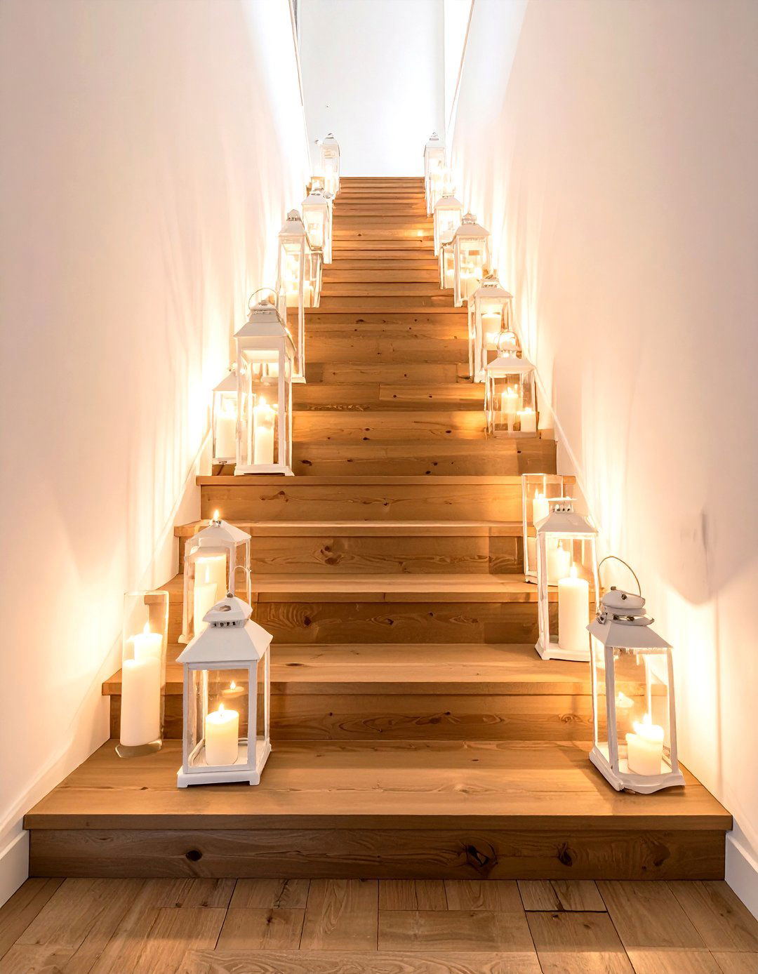 Staircase Candle Decor - 30 candle decor ideas