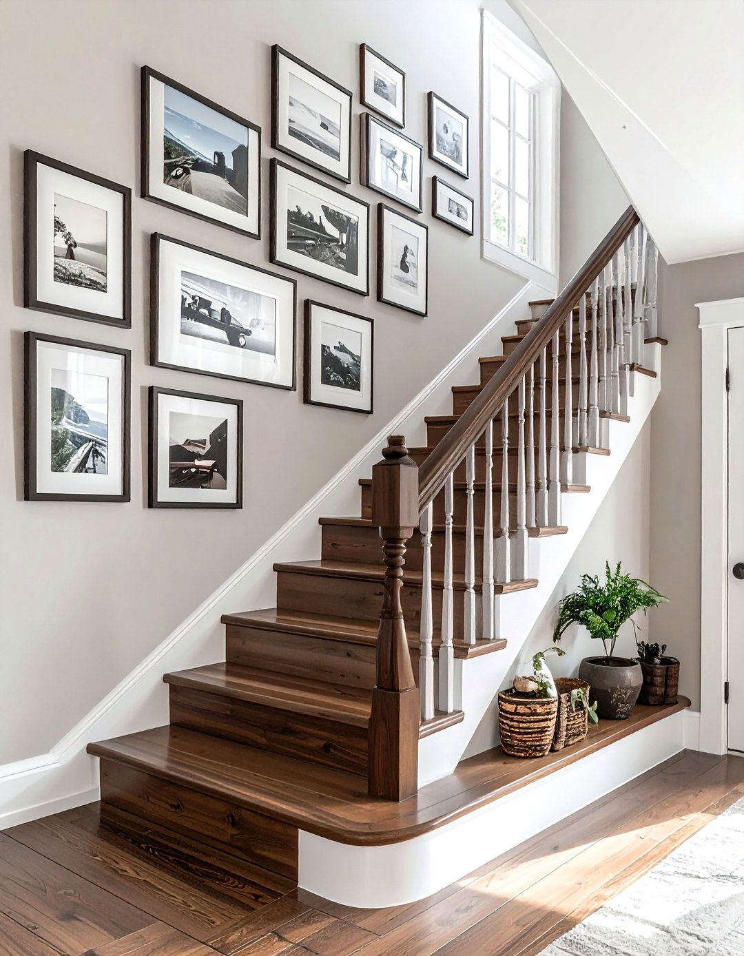 Staircase Picture Display - 30 picture frame ideas