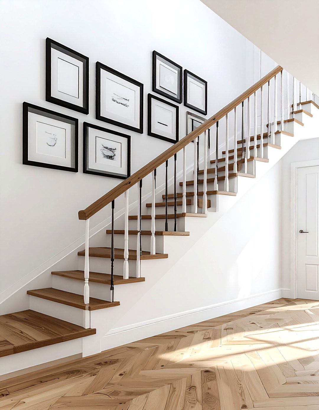 Staircase Picture Wall - 30 frame wall ideas