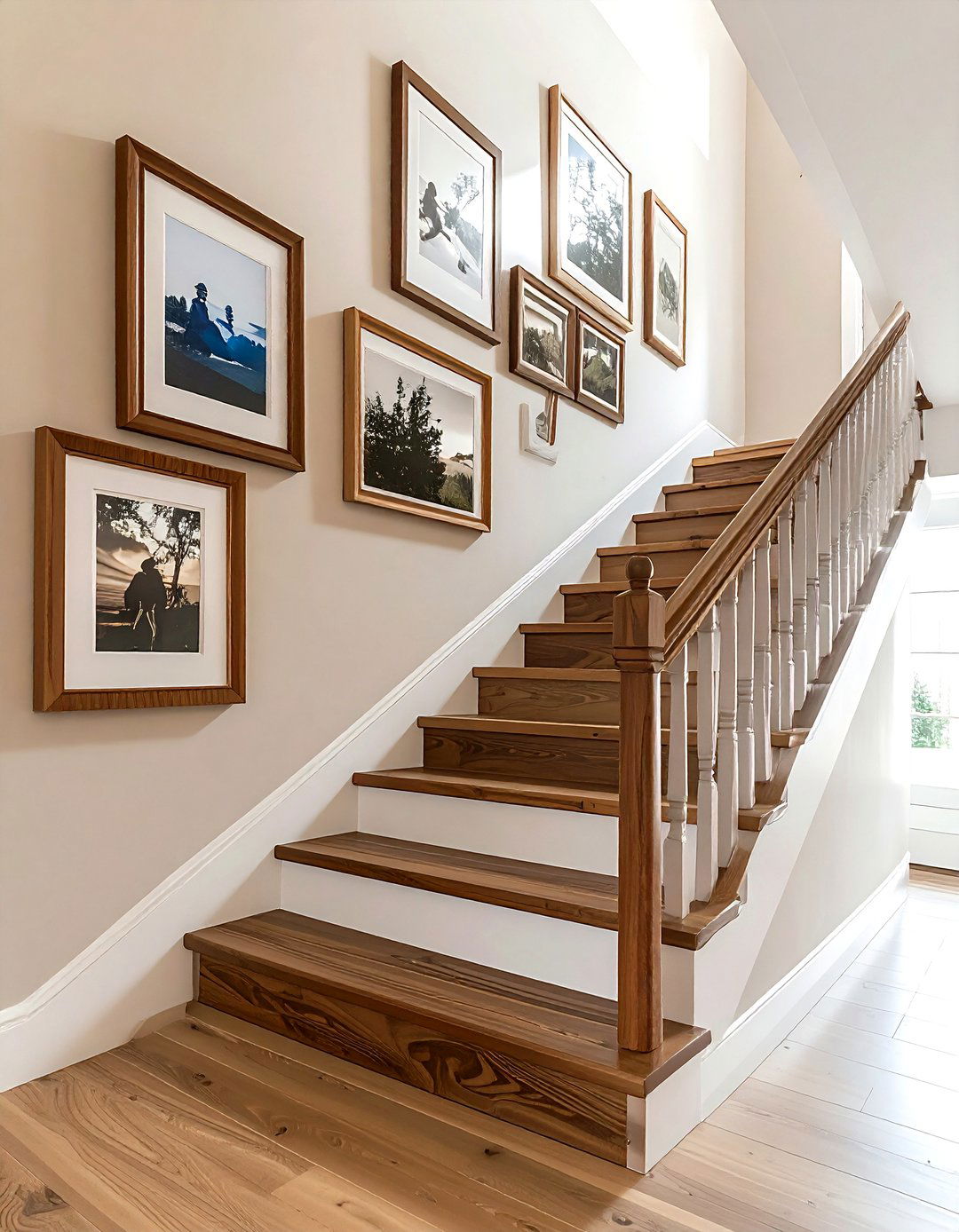 Staircase Picture Wall - 30 frame arrangement ideas