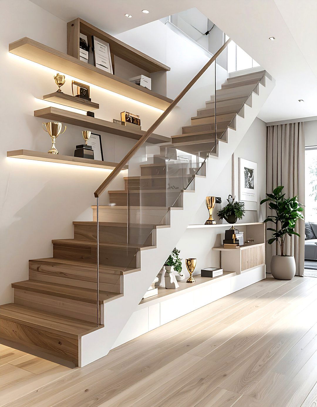 Staircase Wall Trophy Gallery - 30 trophy display ideas
