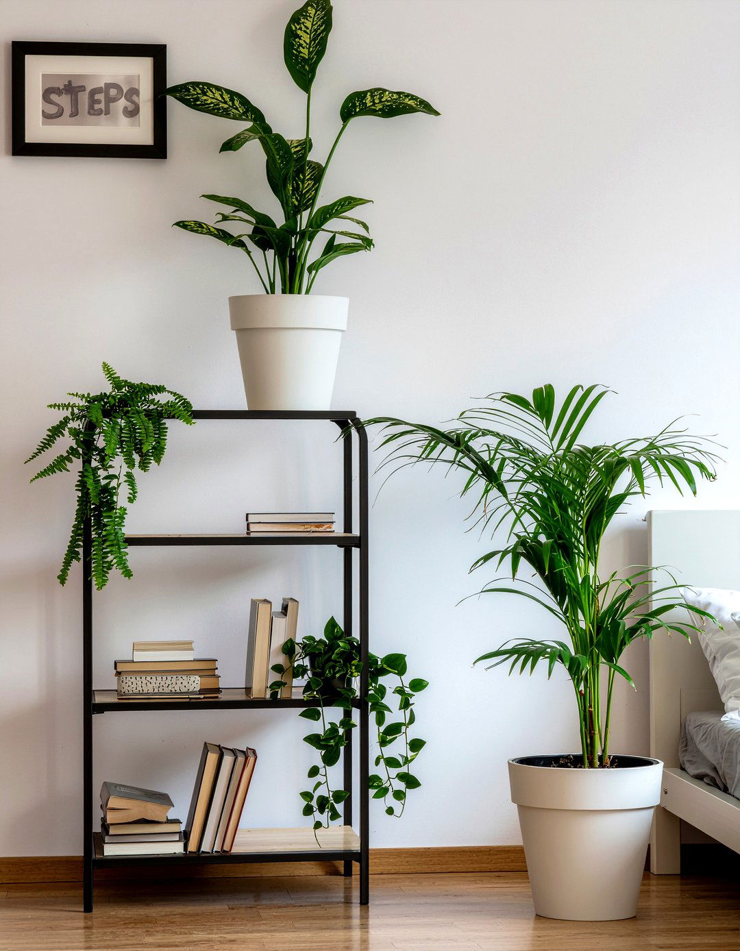 Staircase style bookshelf - 30 bedroom bookshelf dividers