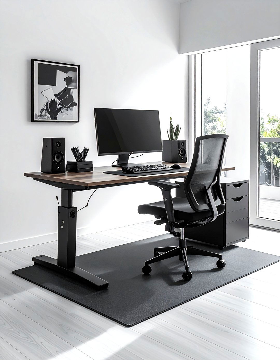 Standing desk setup - 30 desk styling ideas