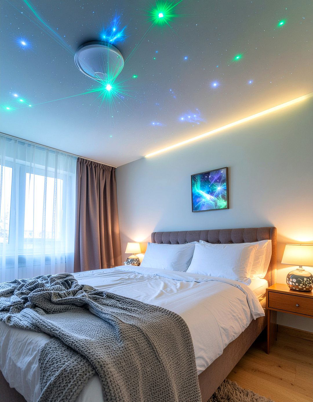 Star projector light - 30 galaxy bedroom ideas