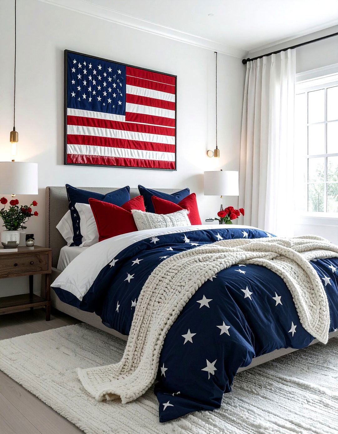Star spangled bedroom - 30 patriotic decor ideas