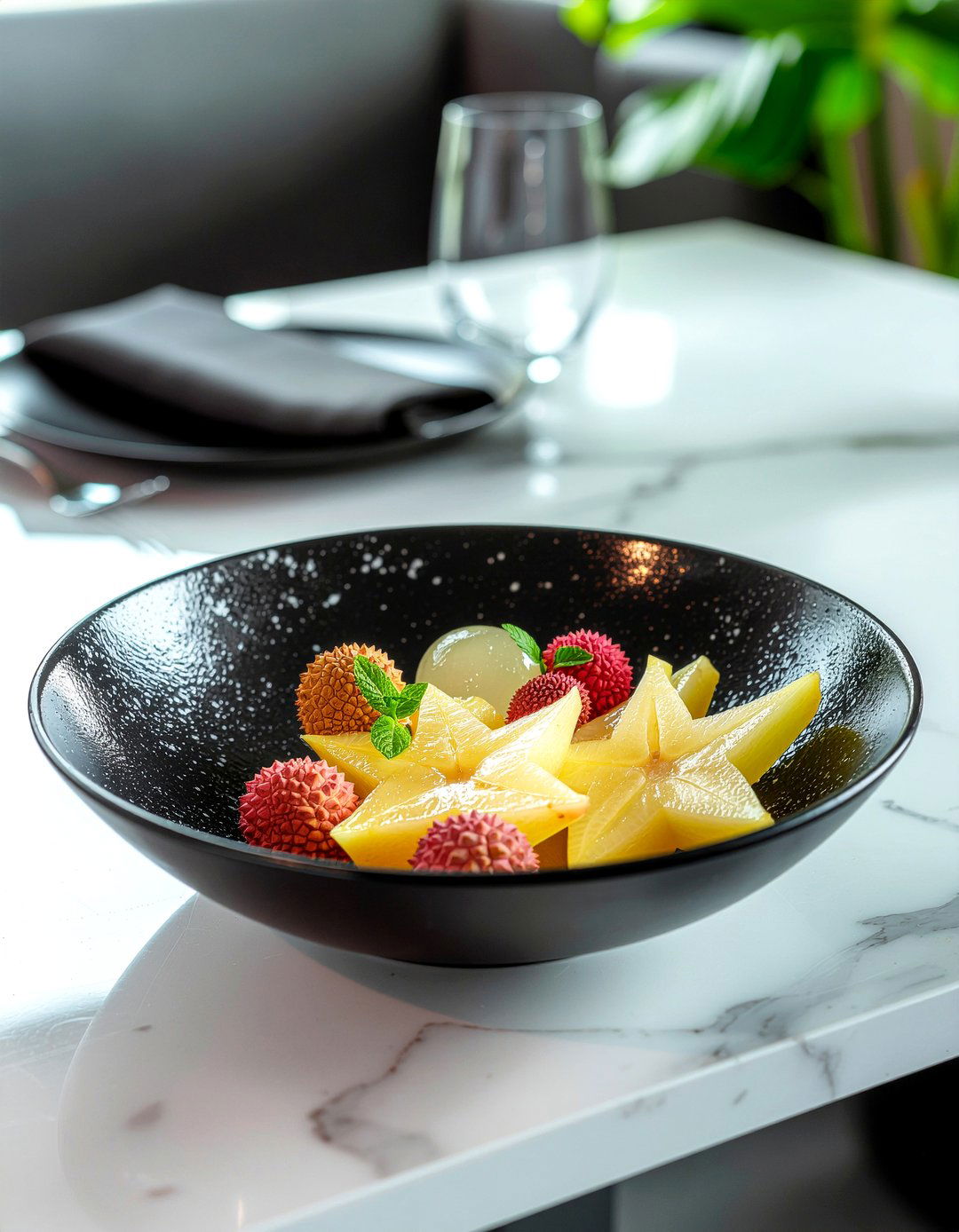 Starfruit Lychee Bowl - 30 fruit centerpiece dining ideas