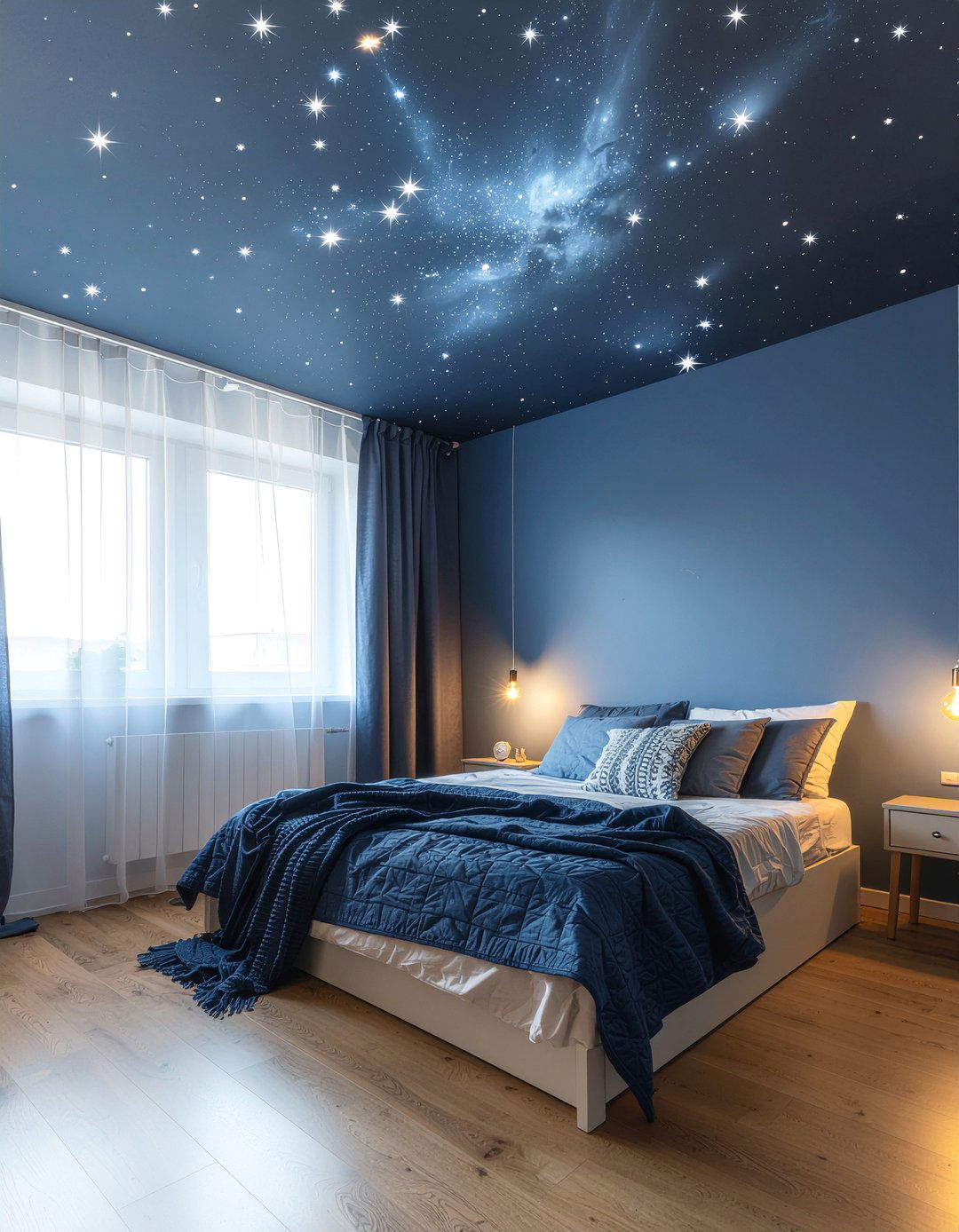 Starry Night Sky Ceiling Wallpaper - 30 bedroom ceiling wallpapers