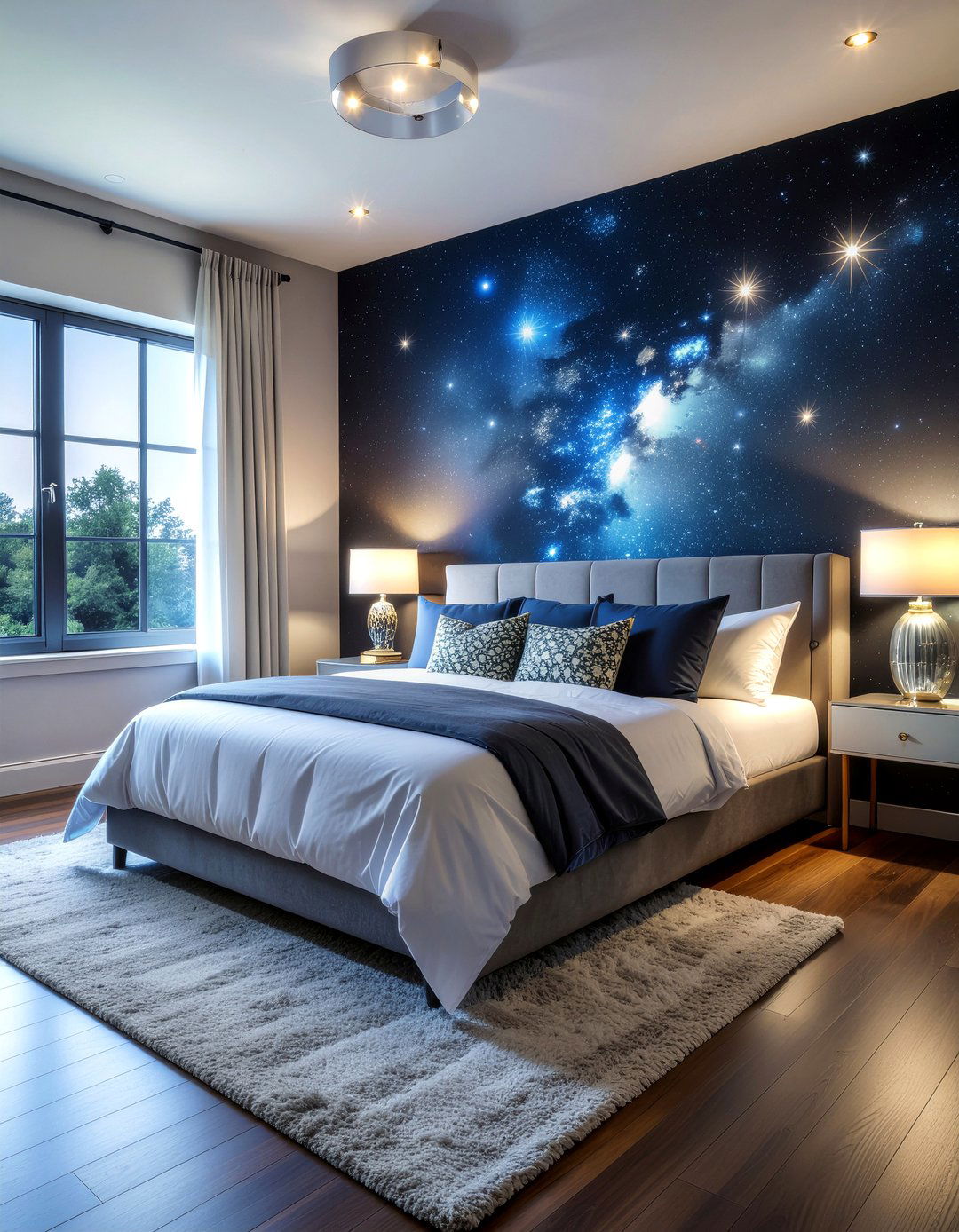 Starry night decals - 30 bedroom wall stickers