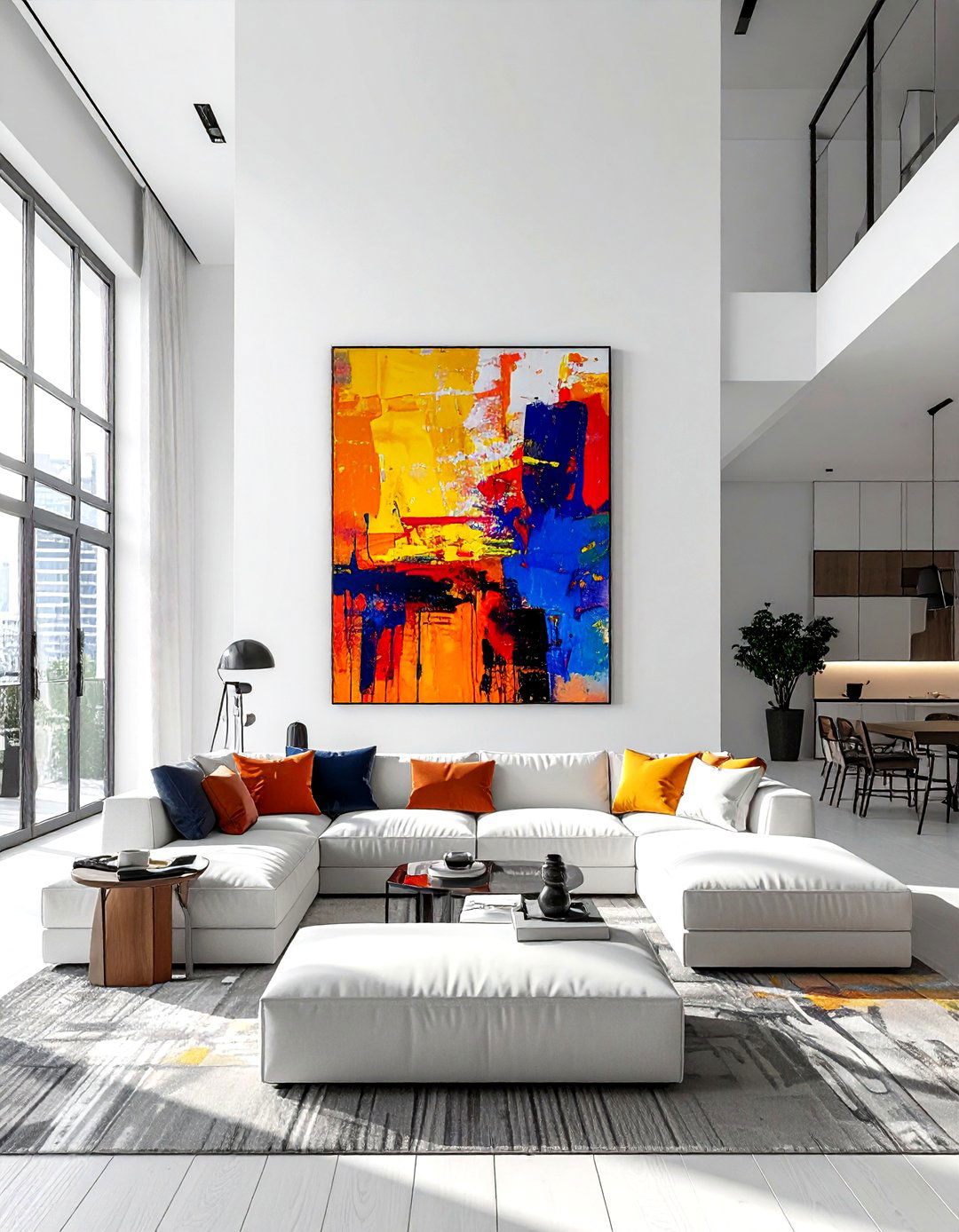 Statement Art Piece - 30 loft living room ideas