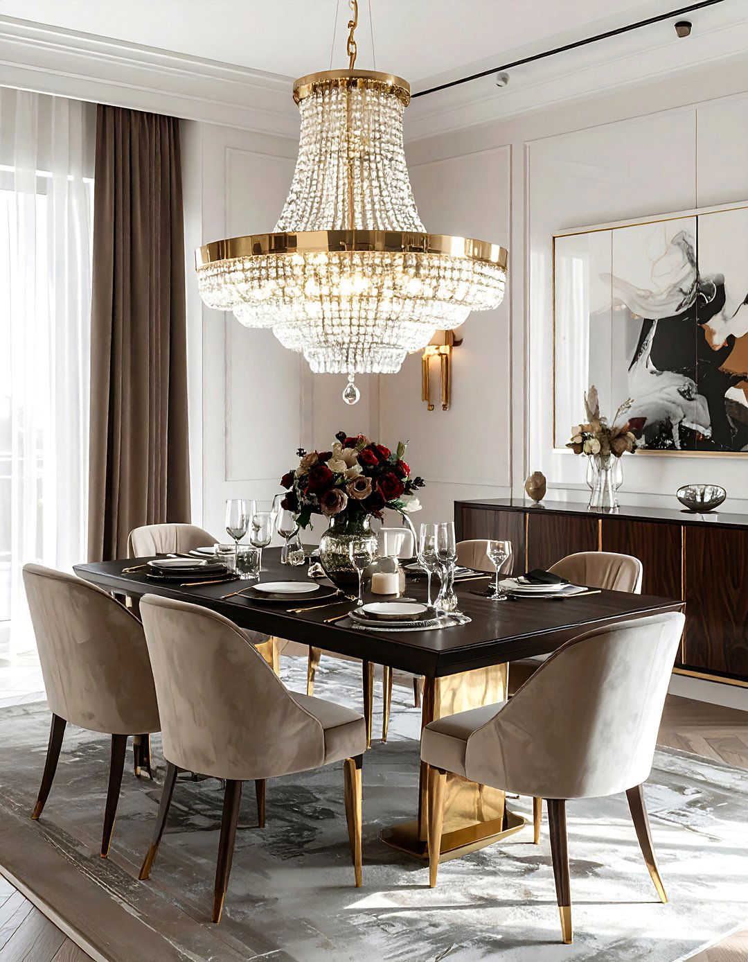 Statement Chandelier - 30 dining room focal point ideas