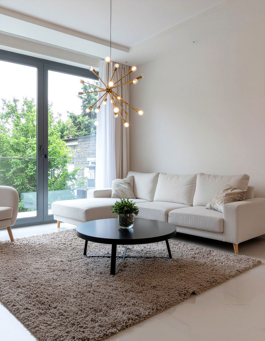 Statement Chandelier - 30 spacious living room ideas