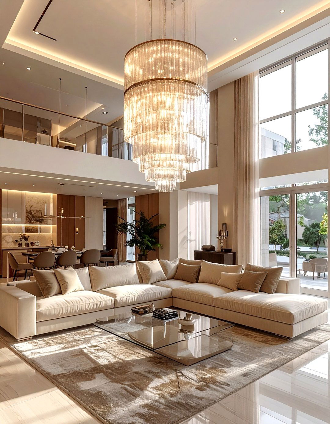 Statement Chandelier Living Room - 30 luxury living room ideas