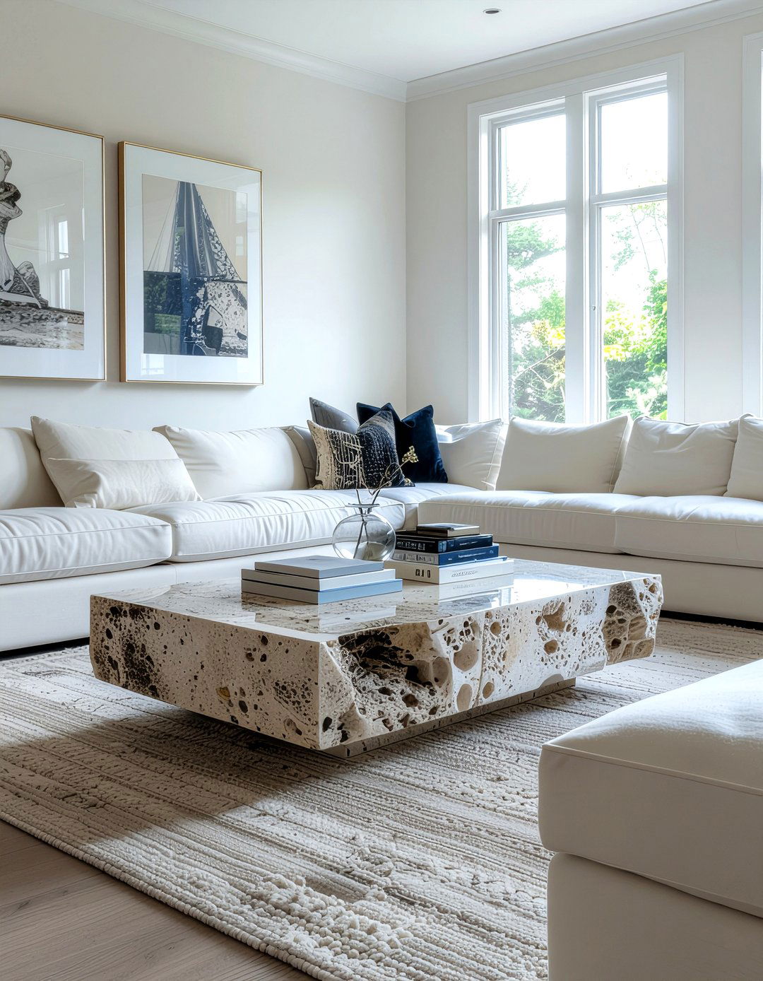 Statement Coffee Table - 30 grand living room ideas