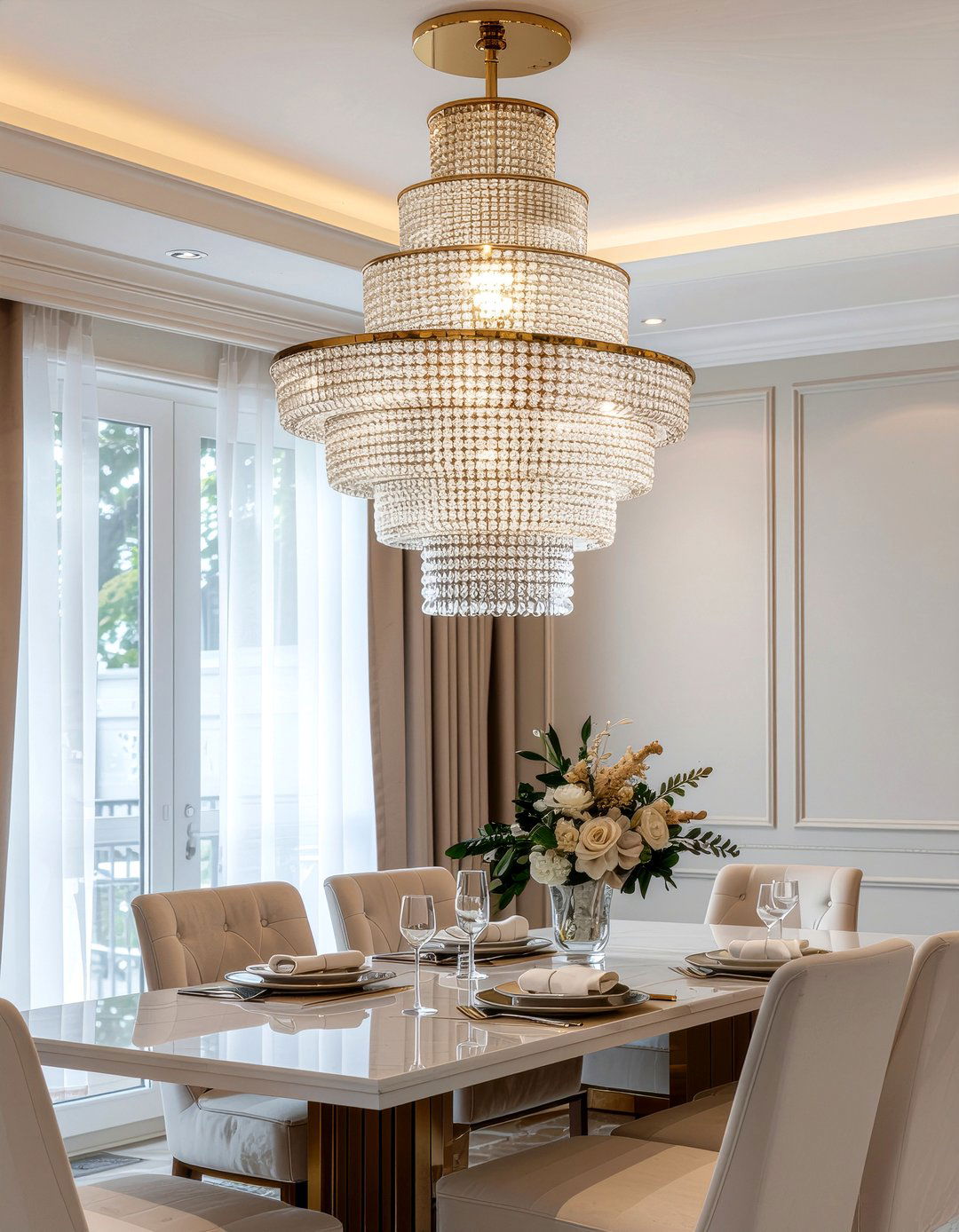 Statement Dining Chandelier - 30 dining room splurge and save ideas