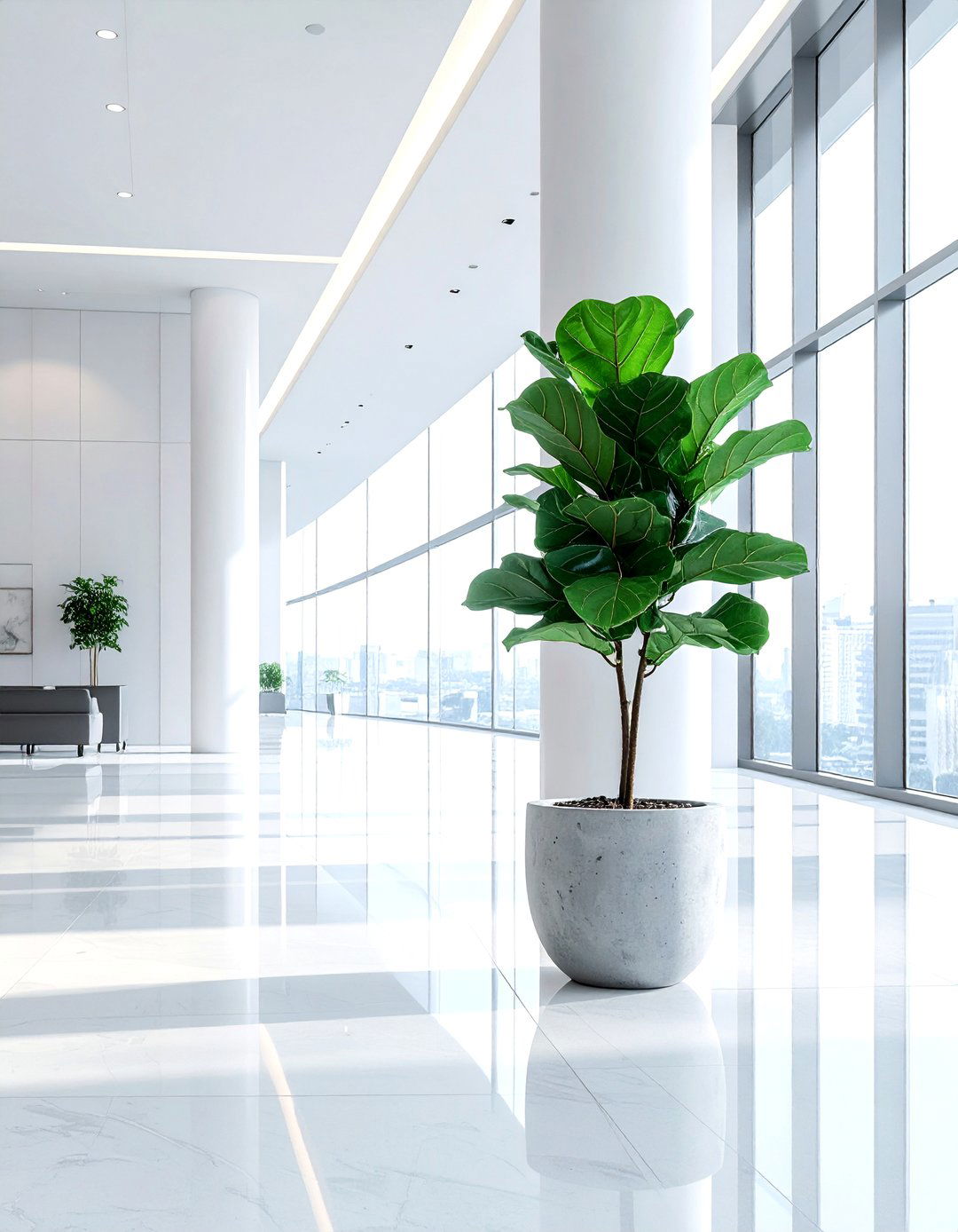 Statement Fiddle Leaf Fig - 30 office plant ideas