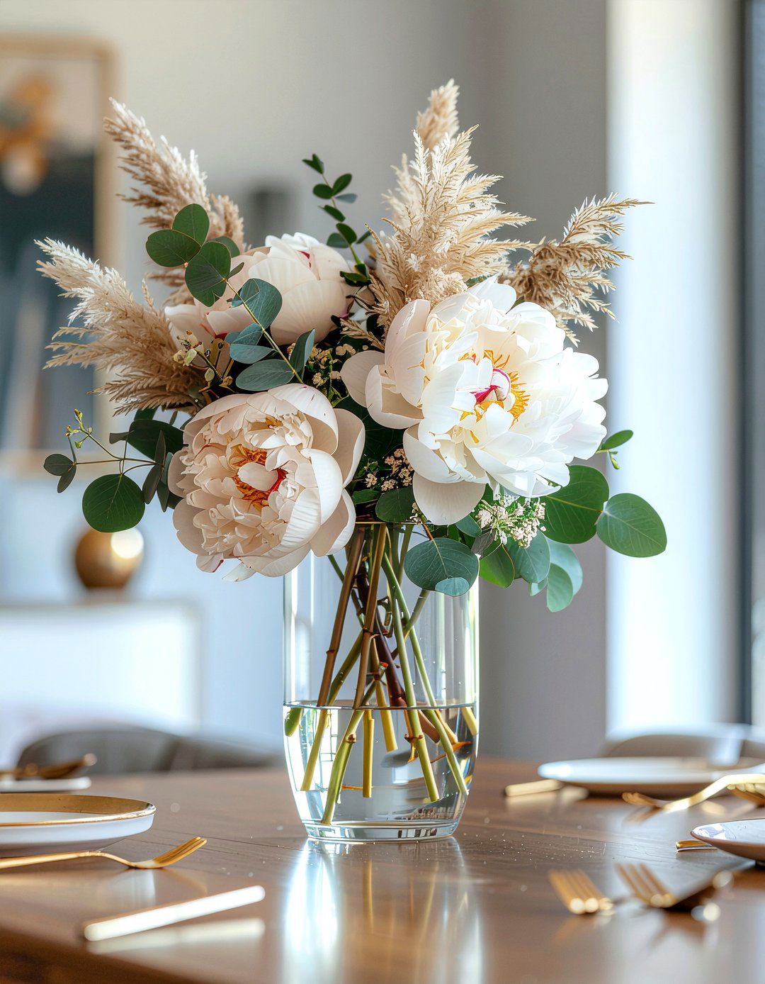 Statement Floral Arrangement - 30 dining room intimate gathering ideas