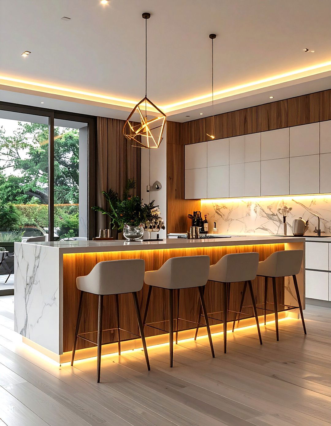 Statement Lighting Dry Bar - 30 dining room dry bar ideas