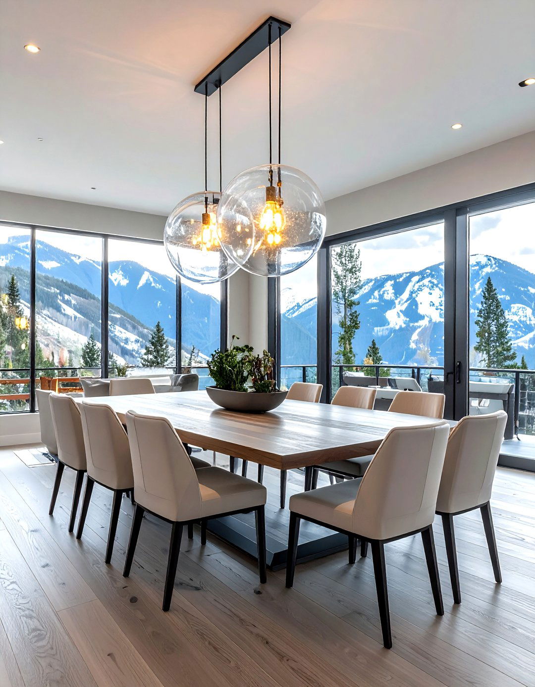Statement Lighting Mountain Dining - 30 Aspen dining room ideas