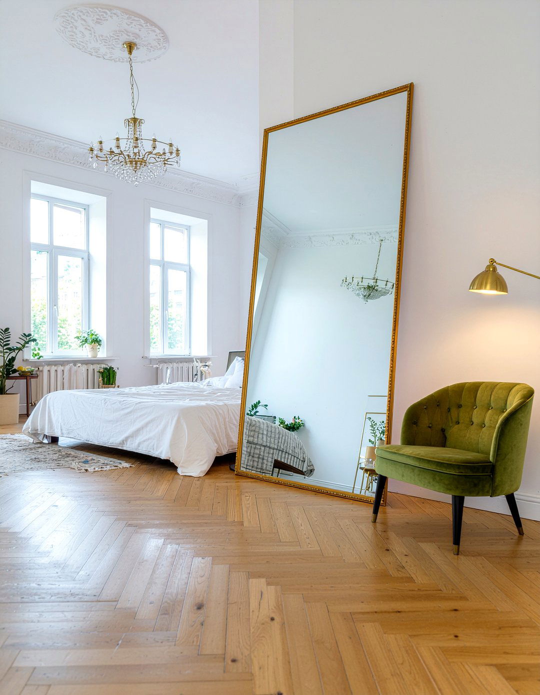 Statement Mirror - 30 grand bedroom ideas