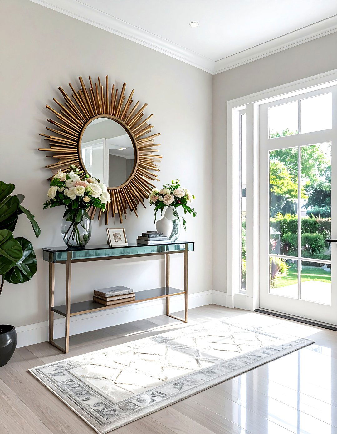 Statement Mirror Entry - 30 model home decor ideas