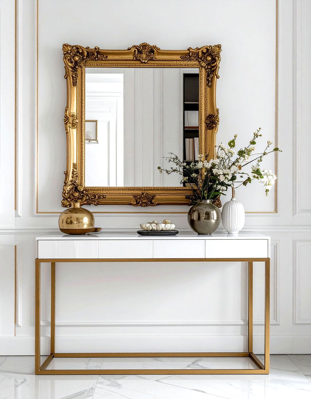 Statement Mirror Hallway - 30 stylist decor ideas