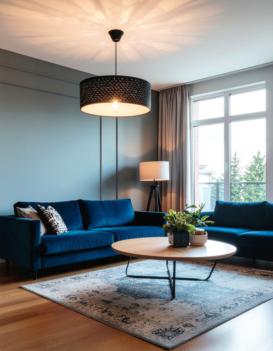 Statement Pendant Light - 30 one day living room ideas