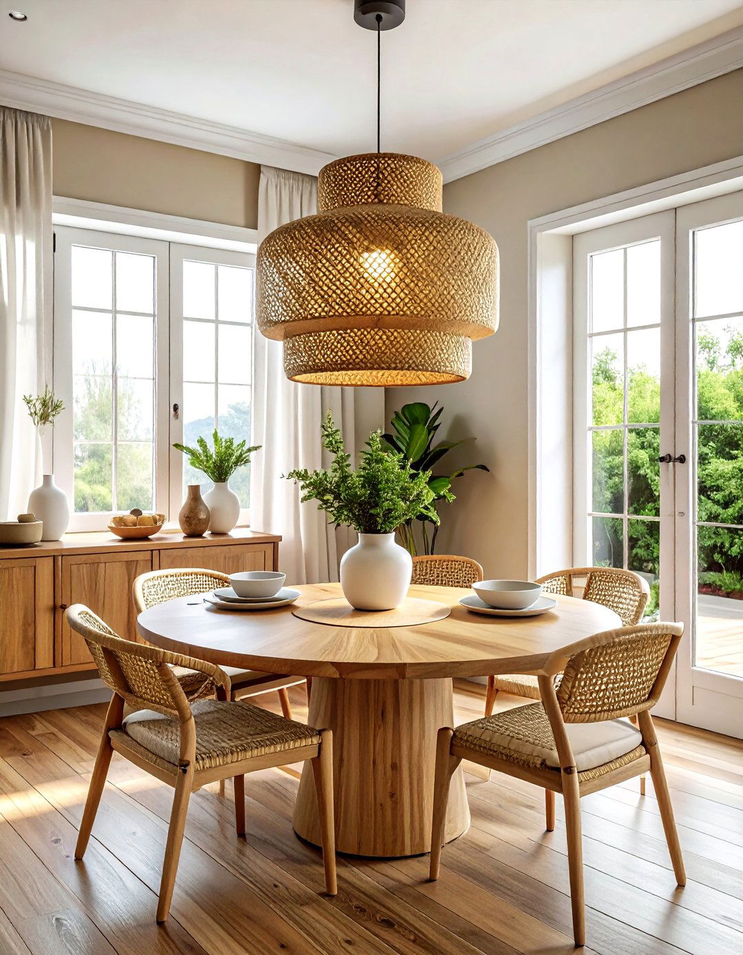 Statement Pendant Light Dining - 30 attainable dining room ideas