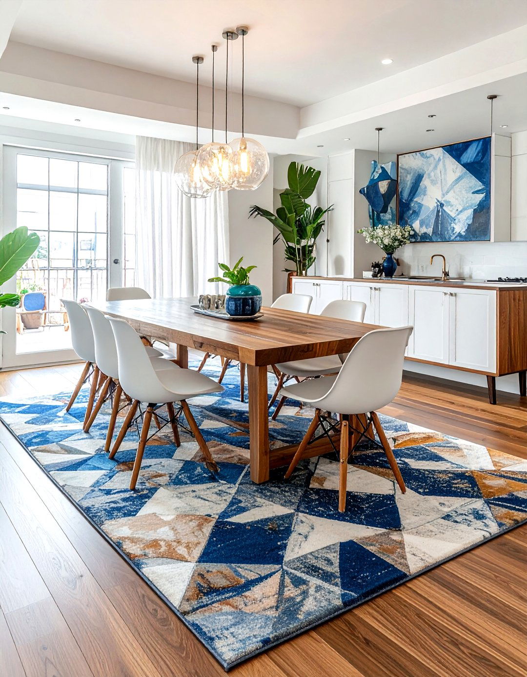 Statement Rug Dining Area - 30 Brazilian dining room ideas