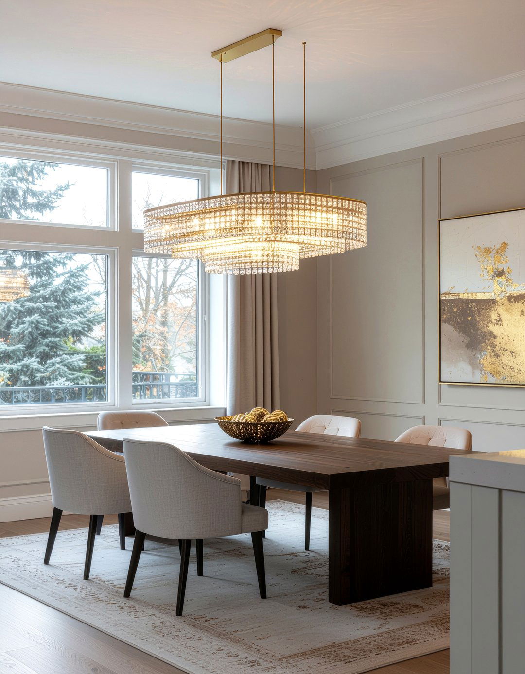 Statement chandelier - 30 dining room improvement ideas