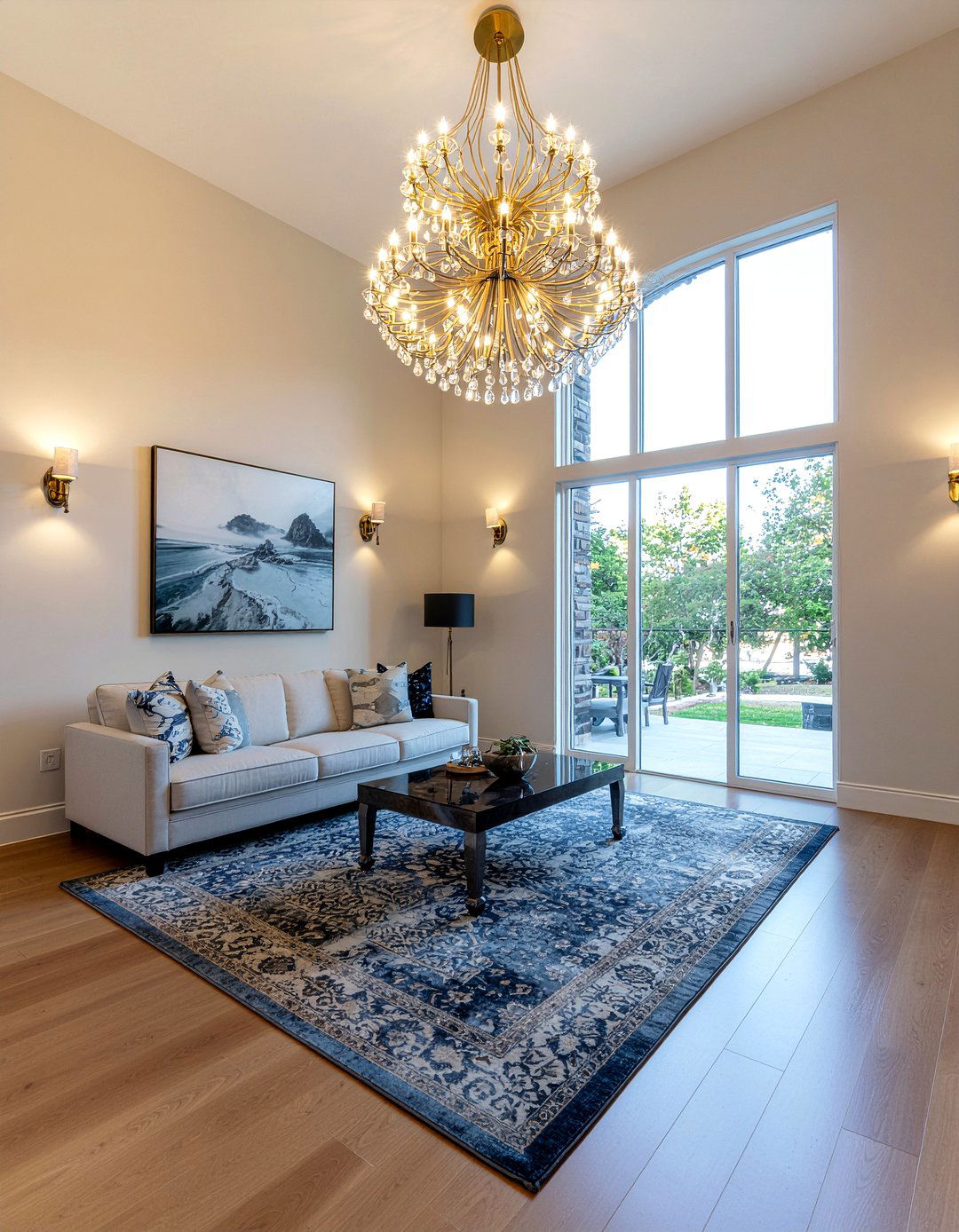 Statement lighting - 30 hotel living room ideas