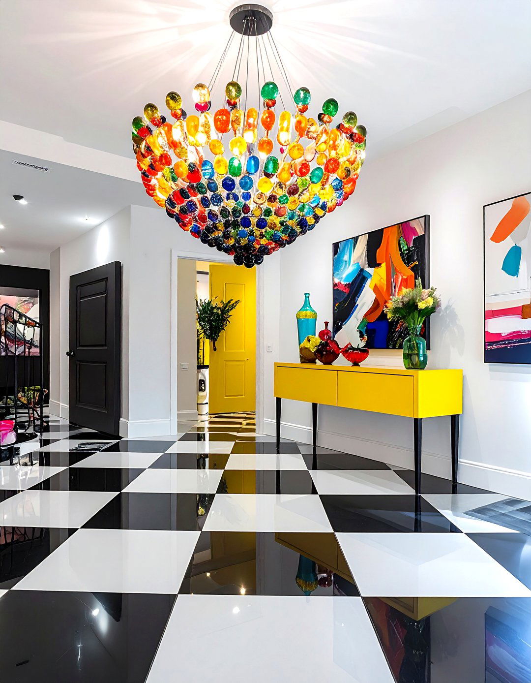 Statement lighting foyer entryway - 30 maximalist decor ideas