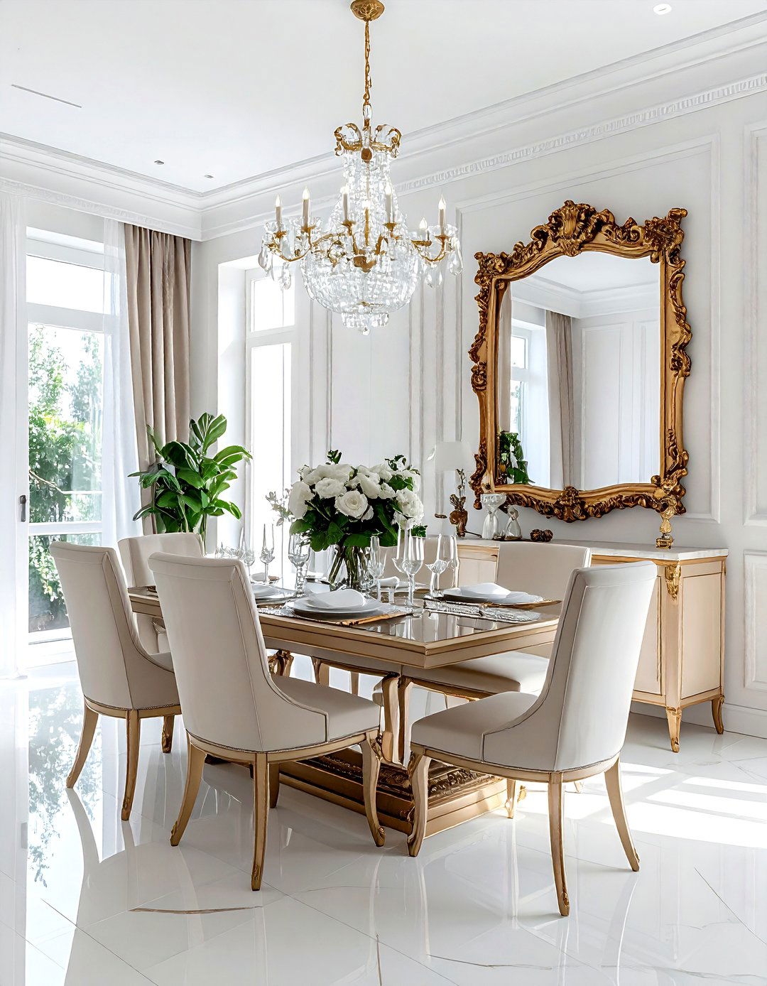 Statement mirror dining room - 30 new traditional dining room ideas