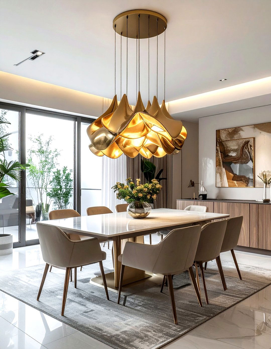 Statement pendant light - 30 modern clean decor ideas