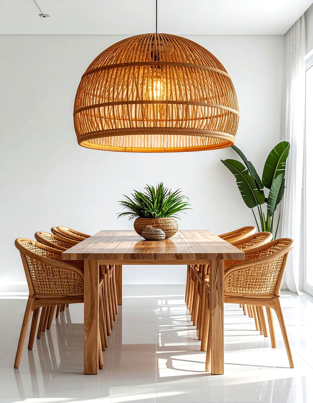 Statement pendant light - 30 Real Simple decor ideas