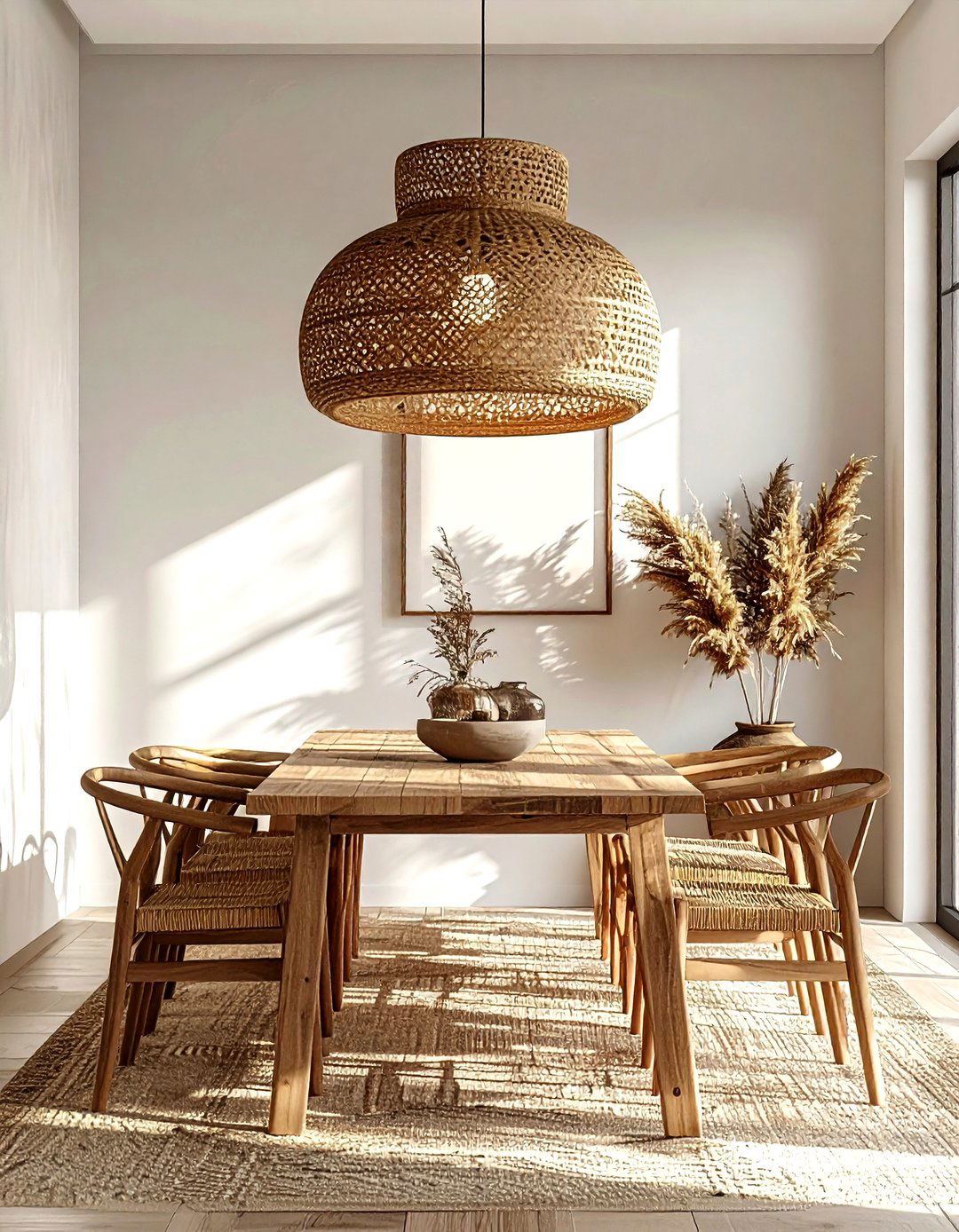 Statement pendant lighting - 30 narrow dining room ideas