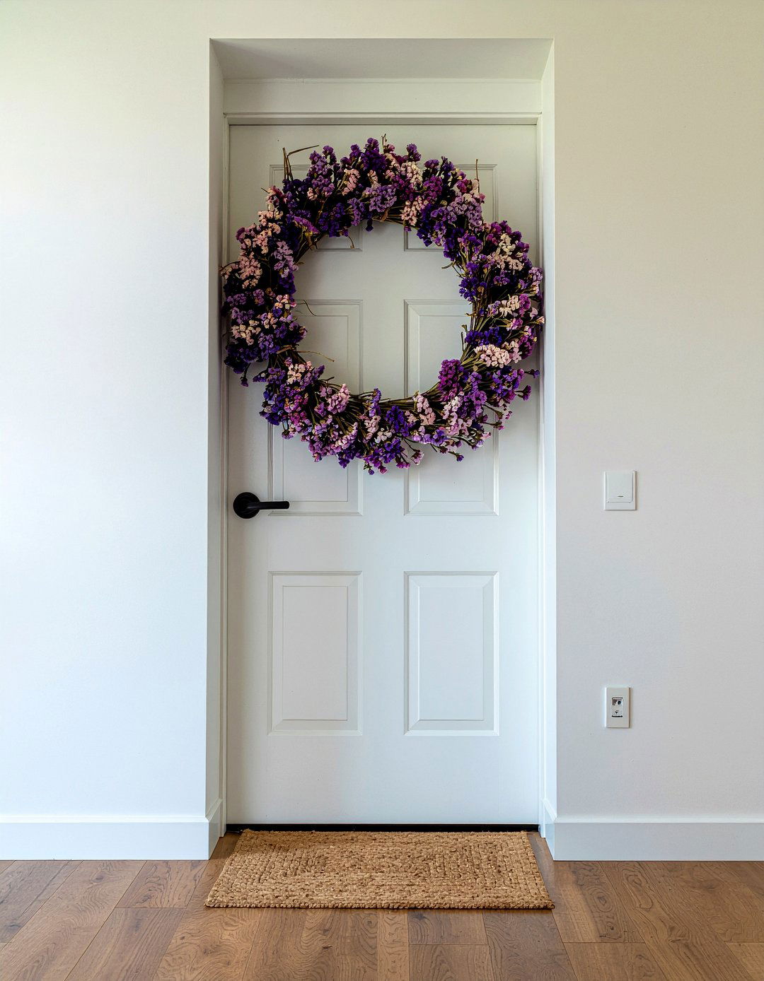 Statice Dried Flower Wreath - 30 living room dried flowers