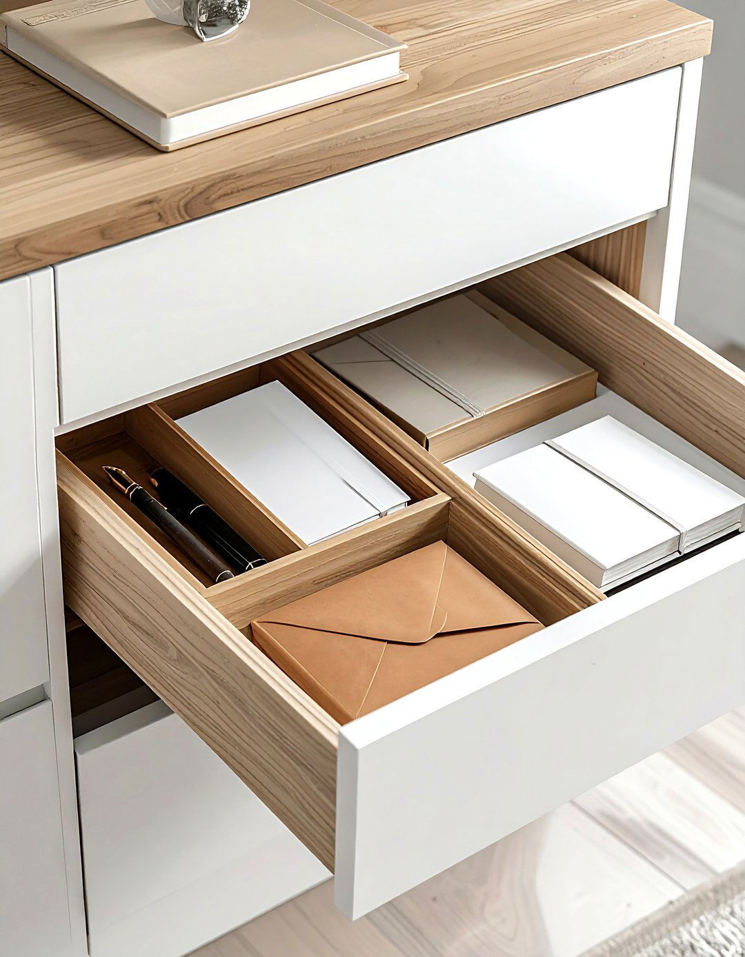 Stationary And Notebook Storage - 30 bedroom drawer organization ideas