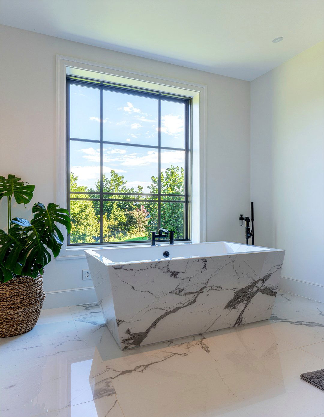 Statuario Marble Bathtub Surround - 30 marble tile bathroom ideas