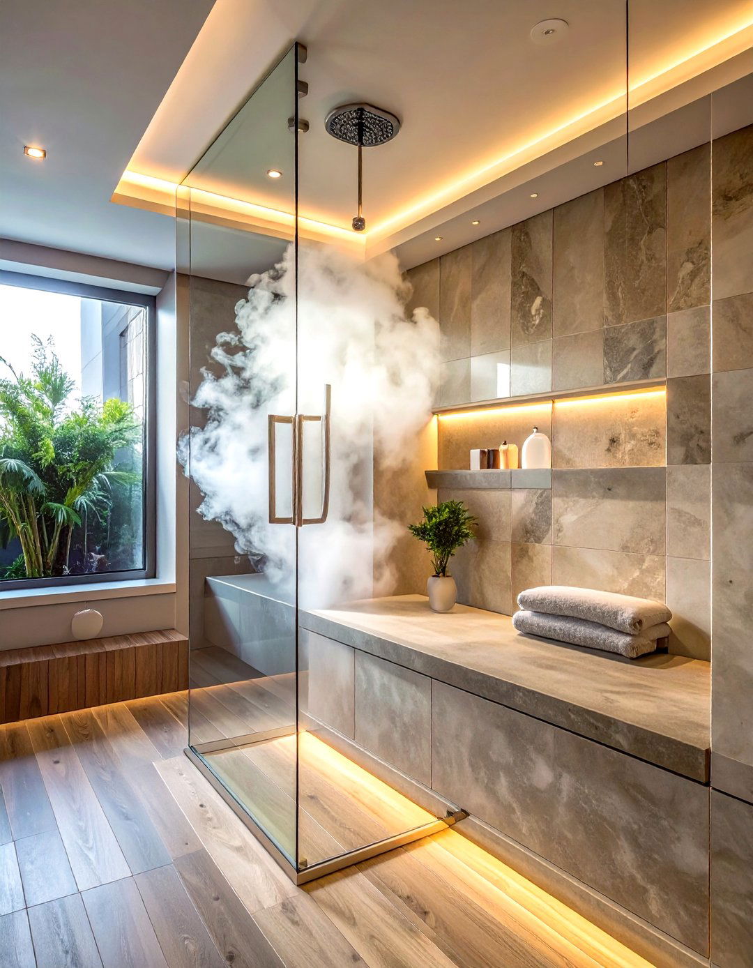 Steam shower system - 30 bathroom wellness ideas