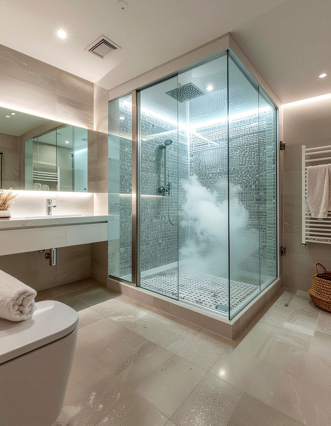 Steam shower with music system - 30 bathroom sound system ideas