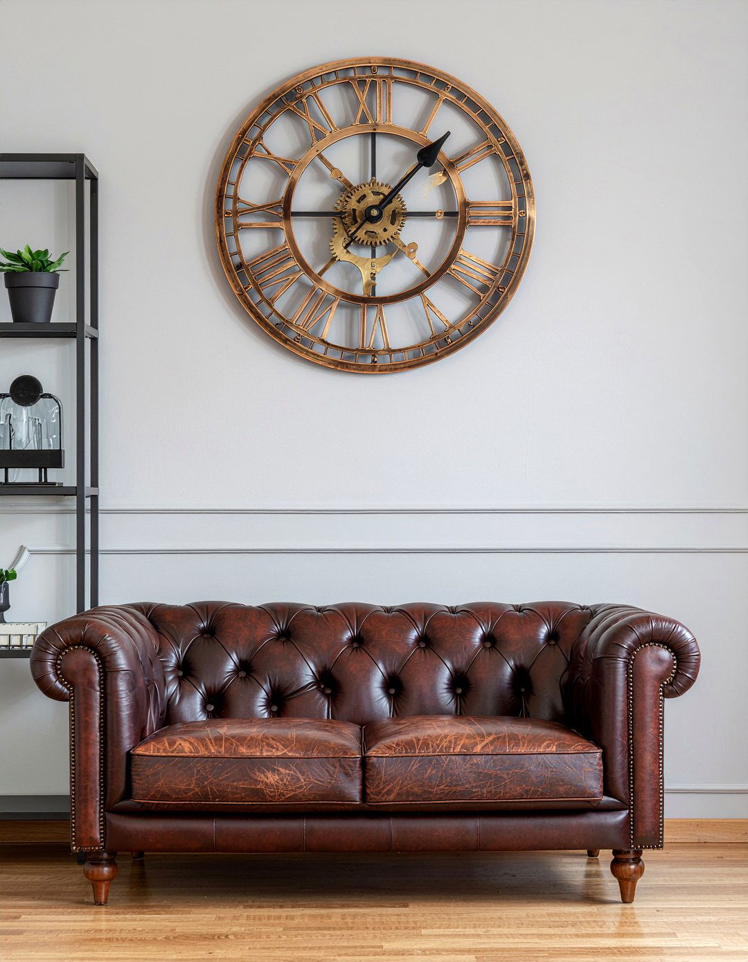 Steampunk Gear Clock - 30 living room vintage clocks