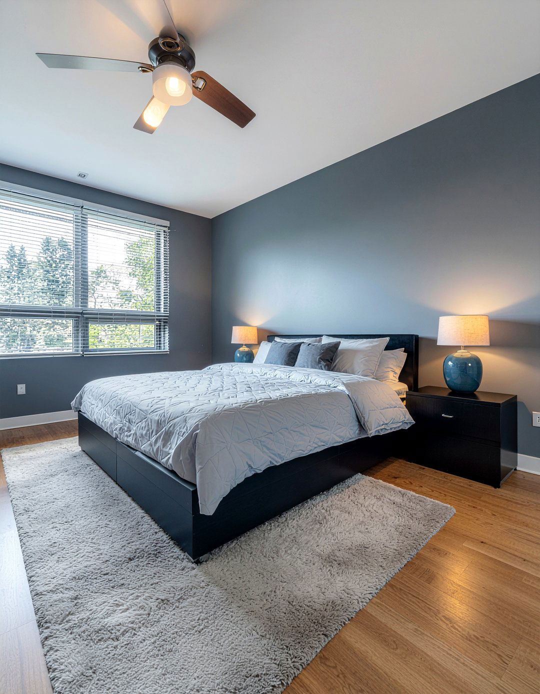 Steel Blue Bedroom Modern - 30 cool toned bedroom ideas