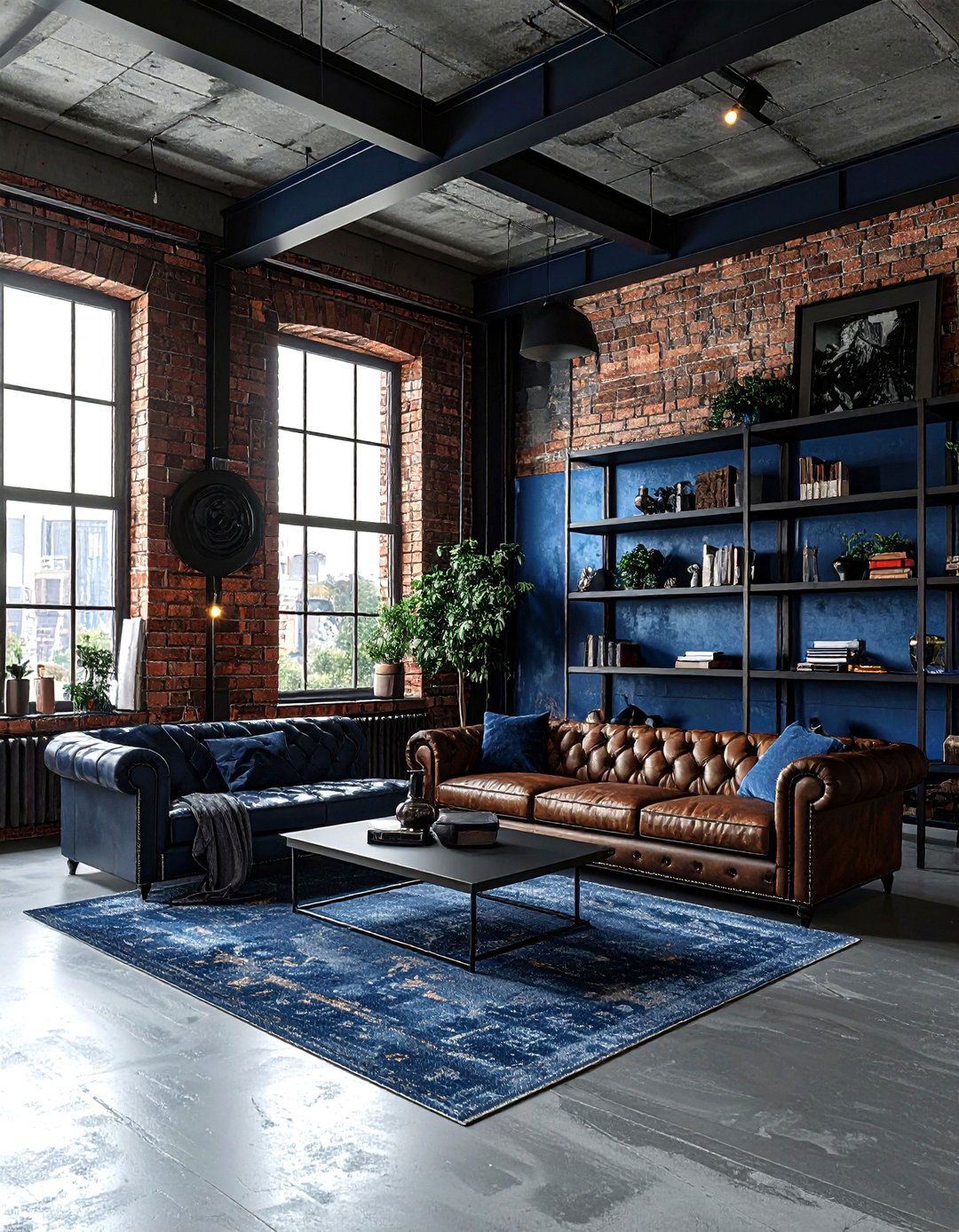 Steel Blue Living Room - 30 living room blue walls